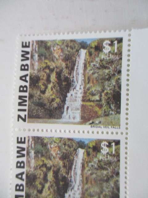 ZIMBABWE - $1 DOLLAR 1983 WATERFALL MINT STAMPS BLOCK