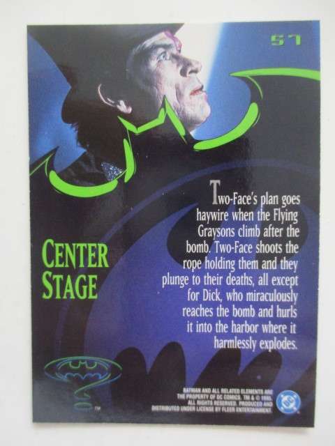 DC / MARVEL - FLEER ULTRA 1995 BATMAN - CENTER STAGE