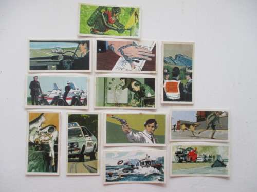 CIGARETTE CARDS / BROOKE BOND TEA CARDS - POLICE FILE - LOT OF 12 CARDS