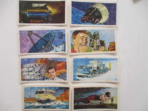 CIGARETTE CARDS- BROOKE BOND AND TEA - INVENTORS & INVENTIONS  8 CARD LOT