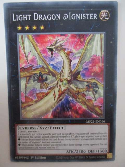 YU-GI-OH TRADING CARD - LIGHT DRAGON @IGNISTER