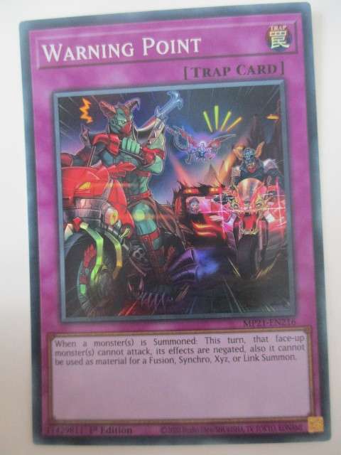 YU-GI-OH TRADING CARD - WARNING POINT - HOLO CARD