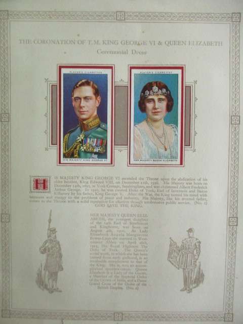CIGARETTE ALBUM COMPLETE - KING GEORGE AND QUEEN ELIZABETH  1937 CORONATION SERIES / PLAYERS