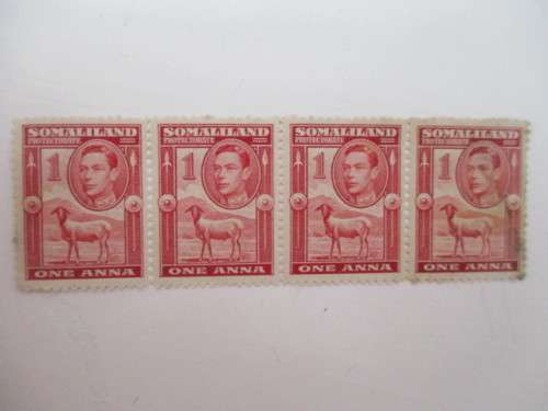 SOMALILAND  2 BLOCKS OF MINT STAMPS  KING GEORGE