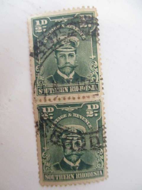 SOUTHERN RHODESIA -  KING GEORGE USED PAIR  OF STAMPS