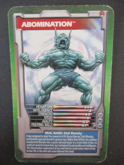 TRUMPS MARVEL TRADING CARD 2003 - ABOMINATION