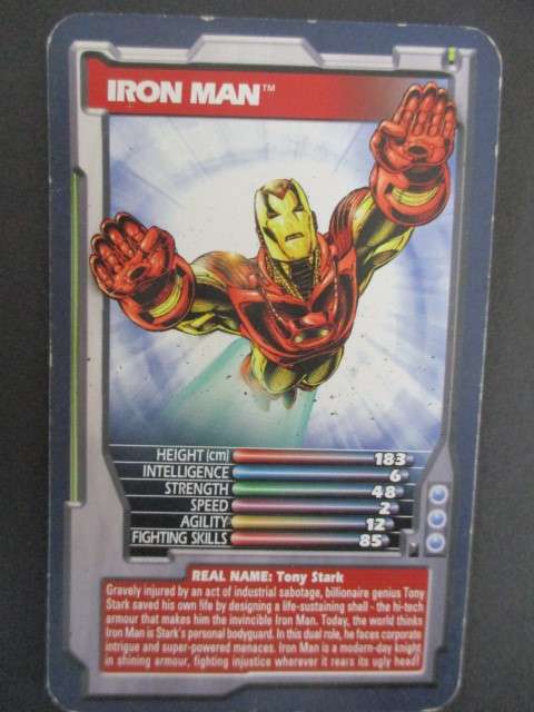 TRUMPS DC / MARVEL TRADING CARD IRON MAN 2002