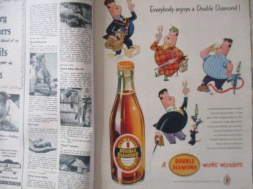 BEAUTIFUL VINTAGE ILLUSTRATED  MAGAZINE CHURCHILL SUPPLEMENT  - 1954