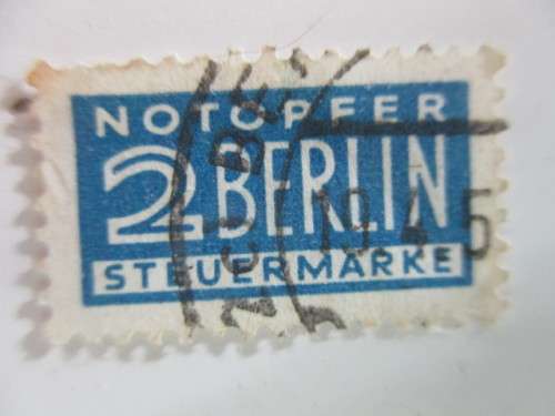 GERMANY USED 2 BERLIN STEURMARKE USED STAMP