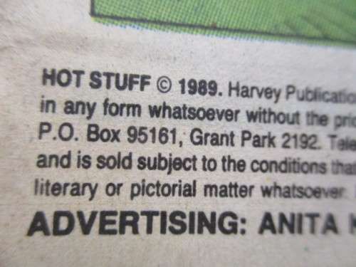 HARVEY COMICS - HOT STUFF - NO. 32 -  1989 - A SOUTH AFRICAN COMIC