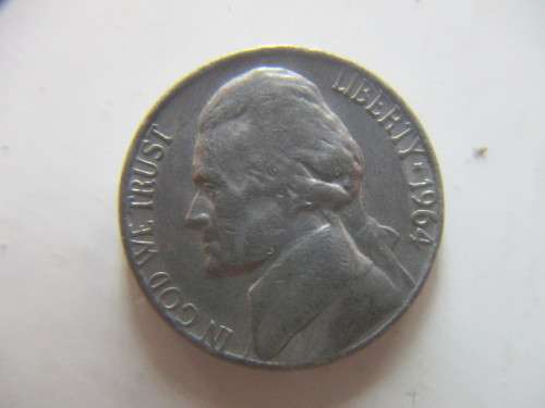 AMERICA  5c COIN - JEFFERSON COIN - 1964
