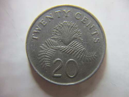 SINGAPORE 20 CENTS - 1987