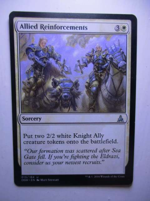 MAGIC THE GATHERING TRADING CARD - ALLIED REINFORCEMENTS