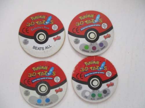 POKEMON LOT OF 4 3D TAZOS