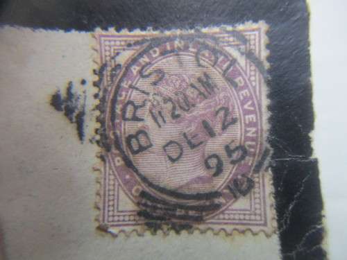 ENGLAND - GREAT BRITAIN  - QUEEN VICTORIA 1 PENNY WITH LOVELY BRISTOL STAMP