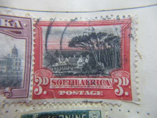 SOUTH AFRICA LOT OF OLD USED MOUNTED STAMPS