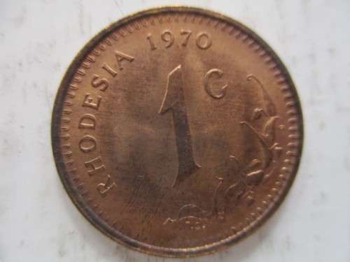 RHODESIA 1c COIN 1970 UNCIRCULATED