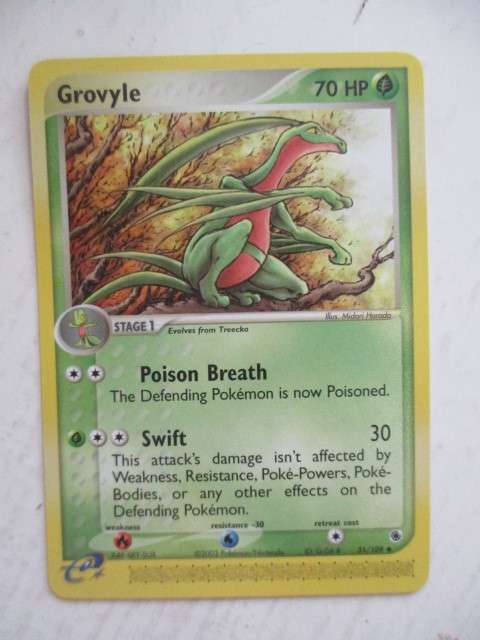 POKEMON TRADING CARD - GROVYLE - 2003 - GROVYLE CARD IN MINT CONDITION