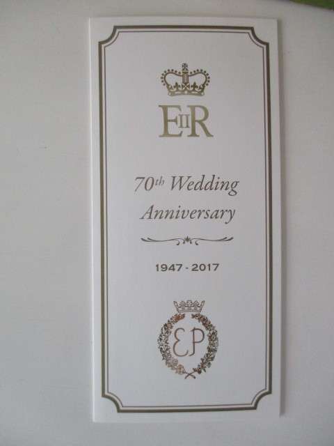 70TH WEDDING ANNIVERSARY 1947-2017  OF QUEEN ELIZABETH THE SECOND