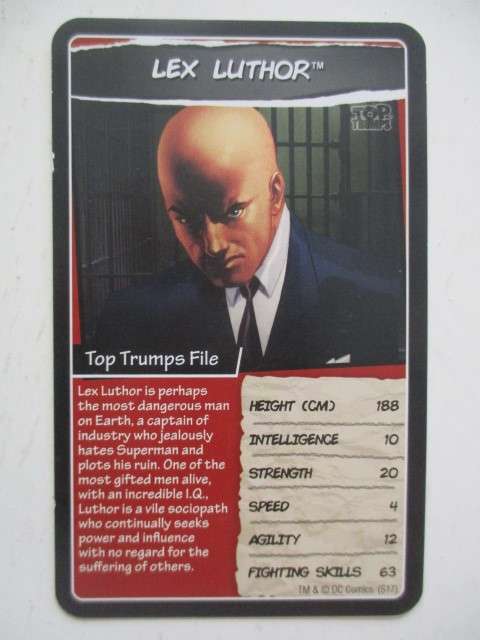DC HERO TRADING CARDS - LEX LUTHOR - 2017 2 DIFFERENT EDITIONS