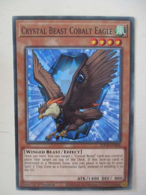 YU-GI-OH TRADING CARD - CRYSTAL BEAST COBALT EAGLE