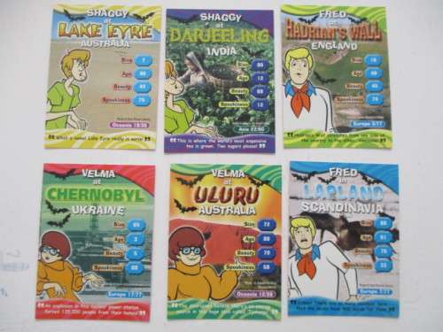 SCOOBY DOO TRADING CARDS  PACK OF 6 DIFFERENT
