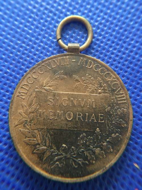 ANTIQUE FULL SIZE  MEDAL AUSTRIA FRANZ JOSEPH 1848-1898