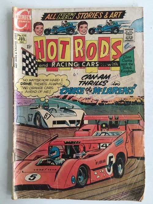 CHARLTON COMICS  HOT ROADS AND RACING CARS -  VOL. 3  NO. 108 - 1971