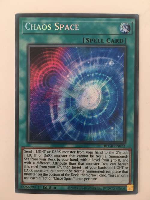 YU-GI-OH TRADING CARD - CHAOS SPACE - FOIL CARD