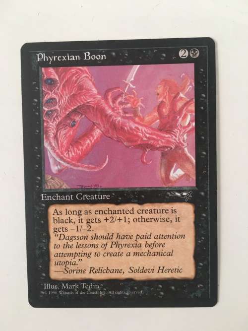 MAGIC THE GATHERING - PHYREXIAN BOON - ALLIANCES SET OF 4 CARDS