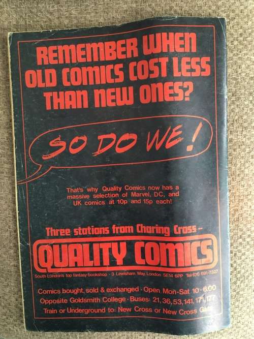 Q -   WARRIOR  MAGAZINE - THE MAGAZINE OF AWFULLY WEIRD HEROES -  VOL. 1 NO. 8 - 1982