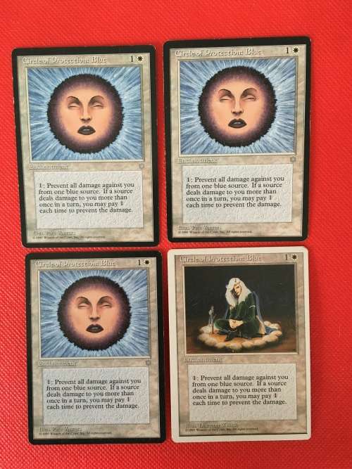 MAGIC THE GATHERING - CIRCLE OF PROTECTION BLUE - ICE AGE  AND 4TH EDITION