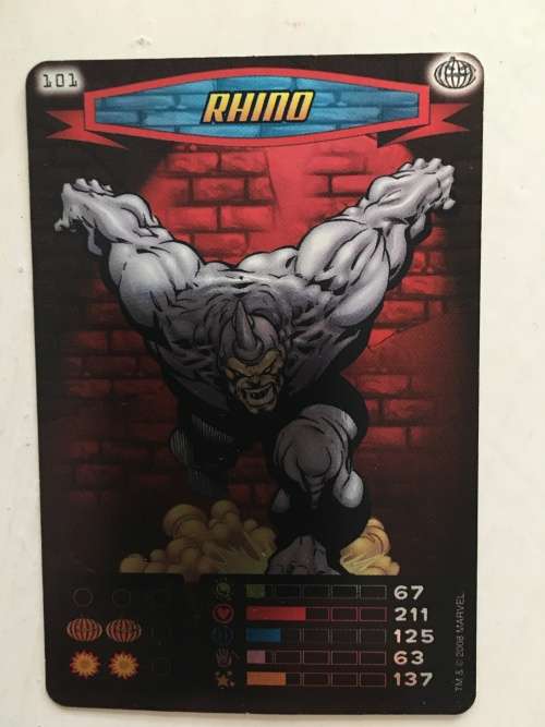 MARVEL -SPIDER-MAN HEROES & VILLIANS - RHINO / FOIL CARD