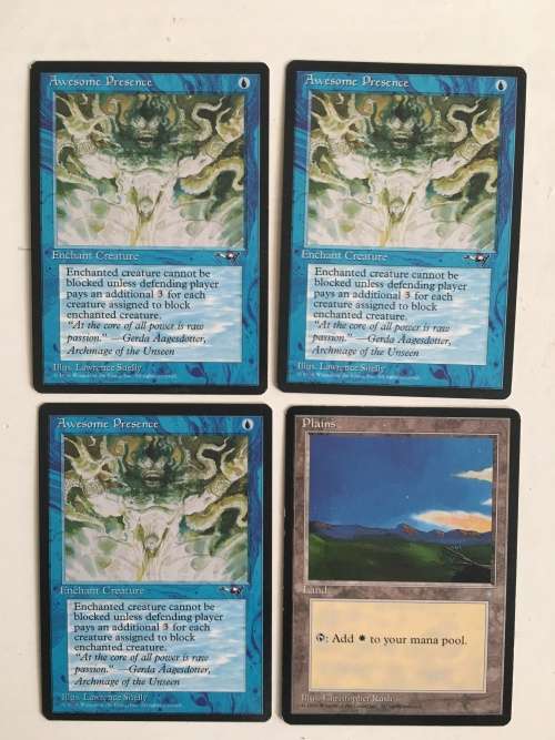 MAGIC THE GATHERING - AWESOME PRESENCE  X 3 ALLIANCES  AND ANOTHER