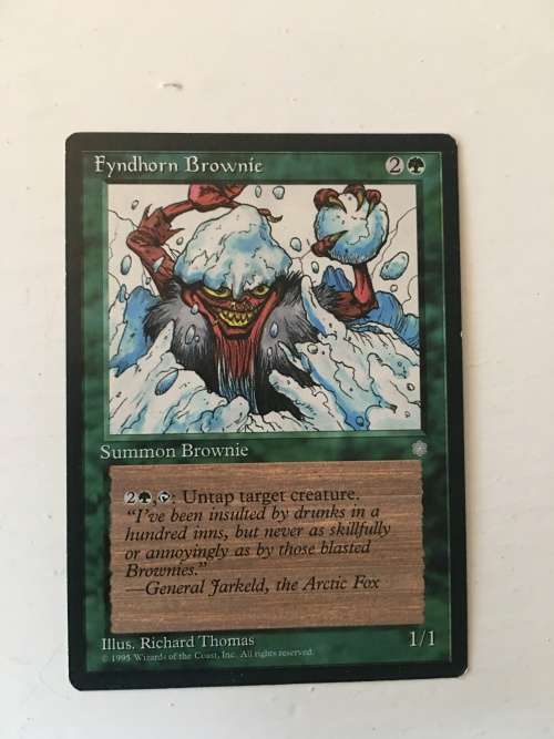MAGIC THE GATHERING - 2 HALF SETS  ILLUSIONARY WALL X 2 - FYNDHORN BROWNIE X 2 - 4 CARDS