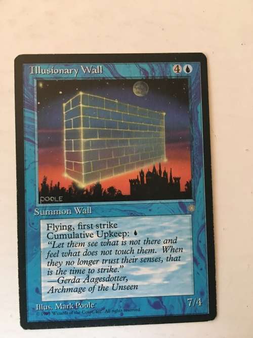 MAGIC THE GATHERING - 2 HALF SETS  ILLUSIONARY WALL X 2 - FYNDHORN BROWNIE X 2 - 4 CARDS