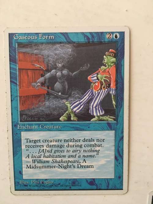 MAGIC THE GATHERING -  2 HALF SETS - X 2 - CRUMBLE X 2 - GASEOUS FORM X 2 - 4 CARDS