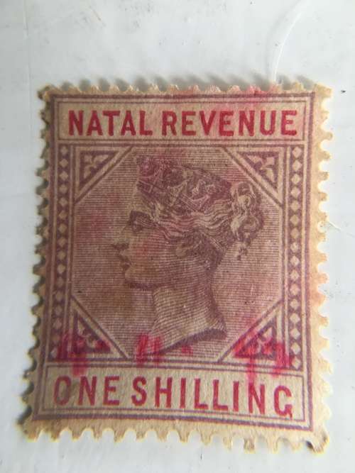 SOUTH AFRICA - QUEEN VICTORIA  USED ONE SHILLING USED STAMP