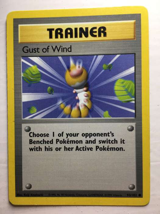 VINTAGE POKEMON TRADING CARD - TRAINER / GUST OF WIND