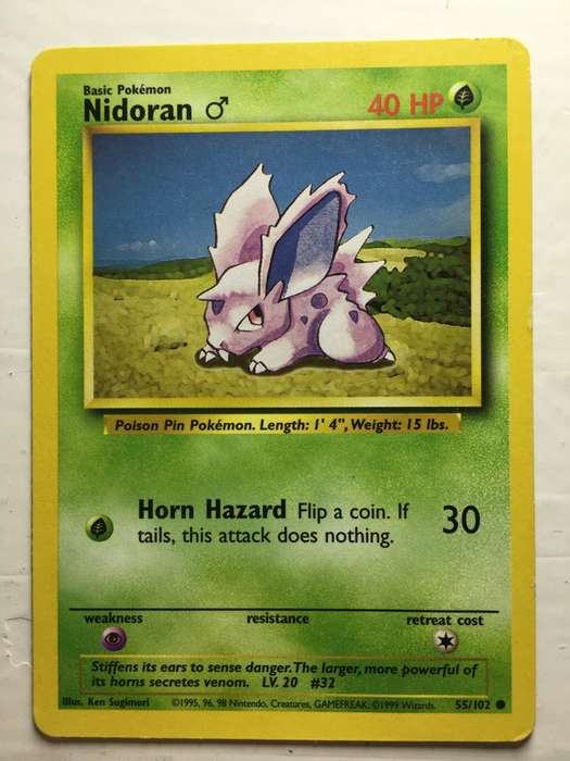 VINTAGE POKEMON TRADING CARD - NIDORAN