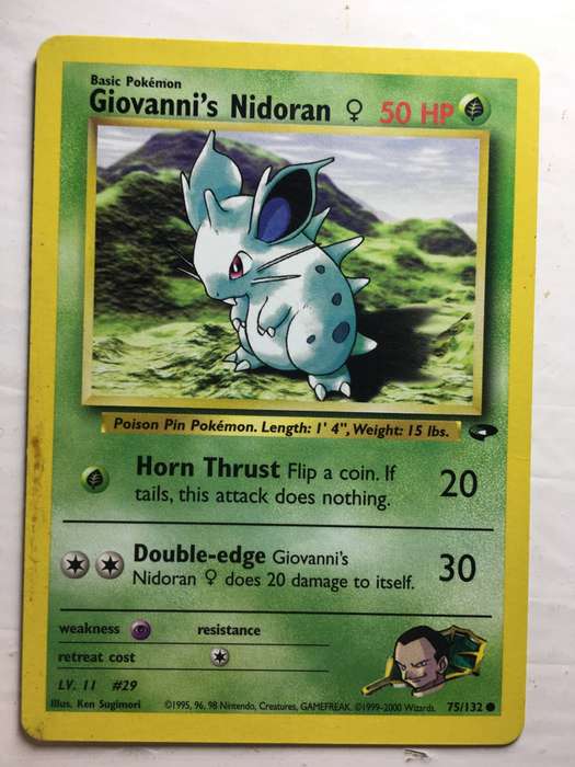 VINTAGE POKEMON TRADING CARD - GIOVANNI`S NIDORAN