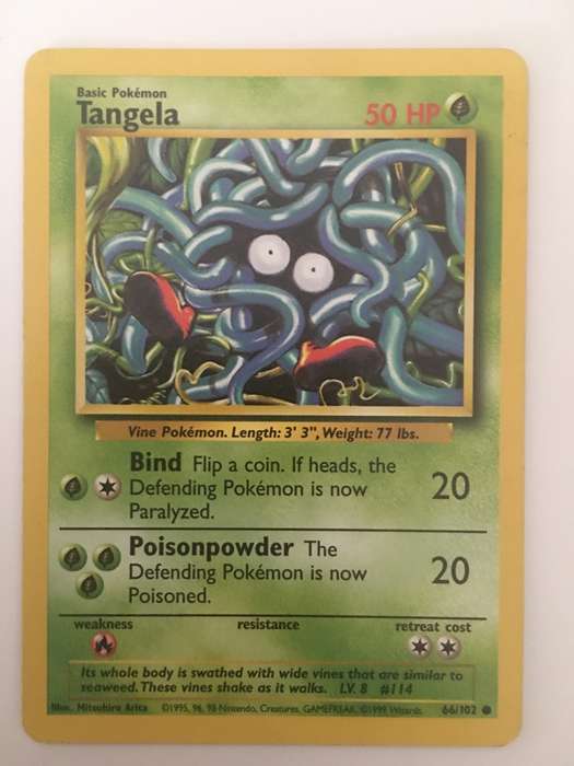 VINTAGE POKEMON TRADING CARD- TANGELA