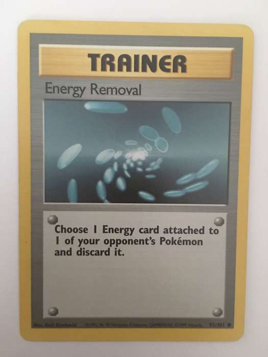 VINTAGE POKEMON TRADING CARD - TRAINER / ENERGY REMOVAL