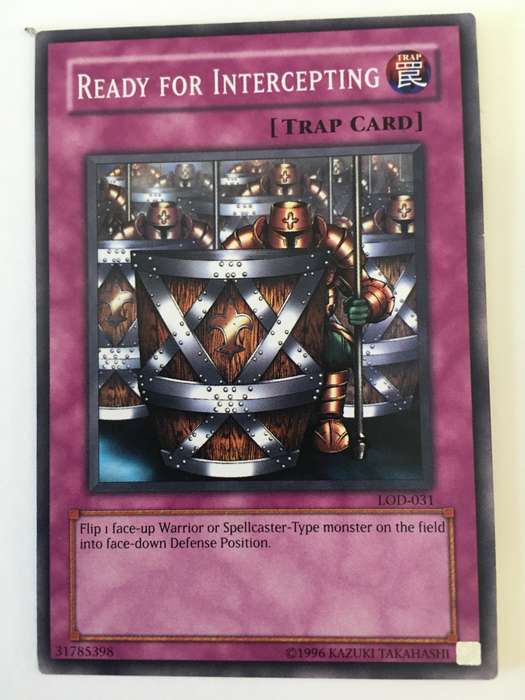 YU-GI-OH TRADING CARD - READY FOR INTERCEPTING