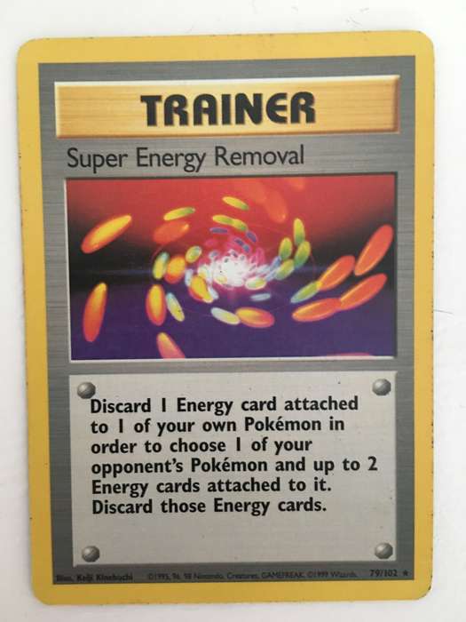 VINTAGE POKEMON TRADING CARD - TRAINER / SUPER ENERGY REMOVAL