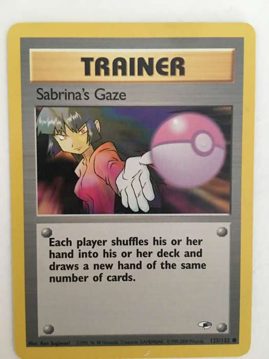 VINTAGE POKEMON TRADING CARD - TRAINER / SABRINA`S GAZE