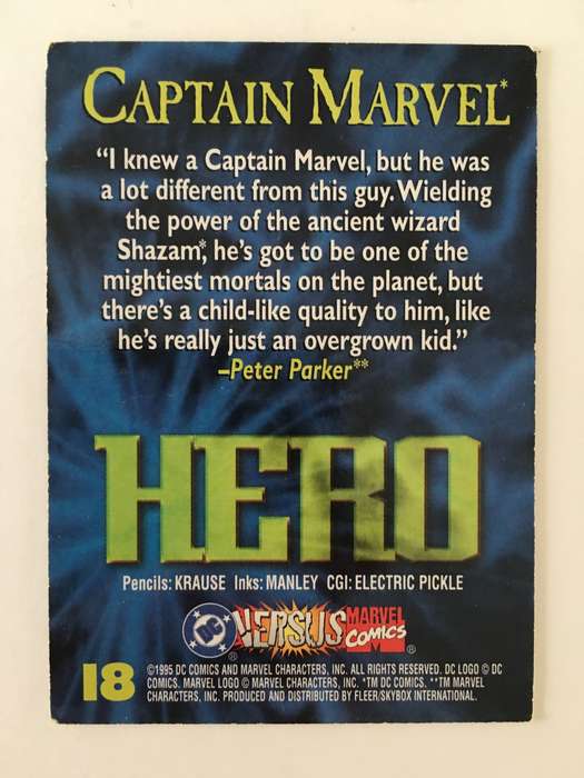 DC MARVEL TRADING CARD  - CAPTAIN MARVEL
