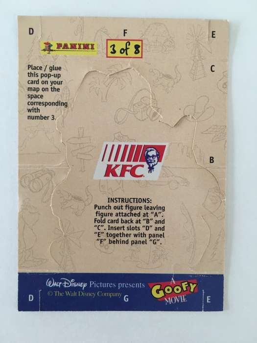 LOVELY KFC PANINI  DISNEY TRADING CARD - GOOFY