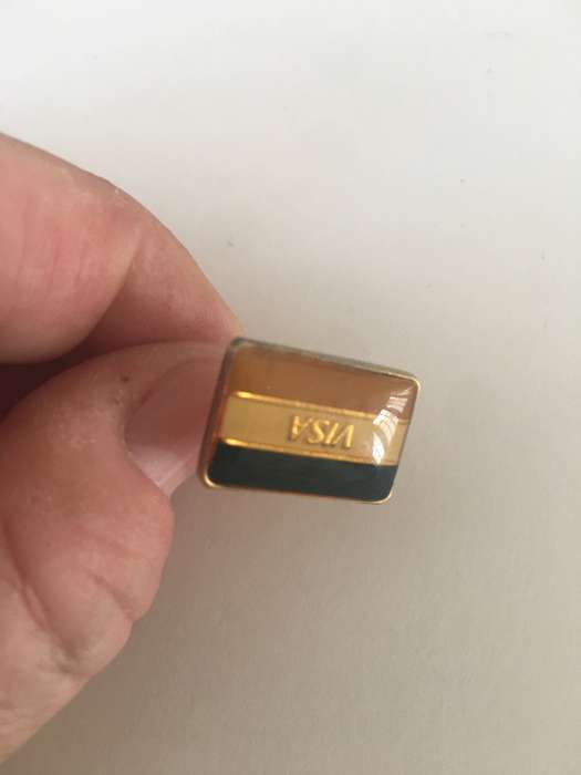 VINTAGE MENS CUFF LINK - ONE CUFF LINK  MAY BE PLATED NOT SURE
