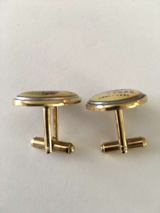 LOVELY VINTAGE - CENTENARY OUDSHOORN 1887-1987 MENS CUFF LINKS